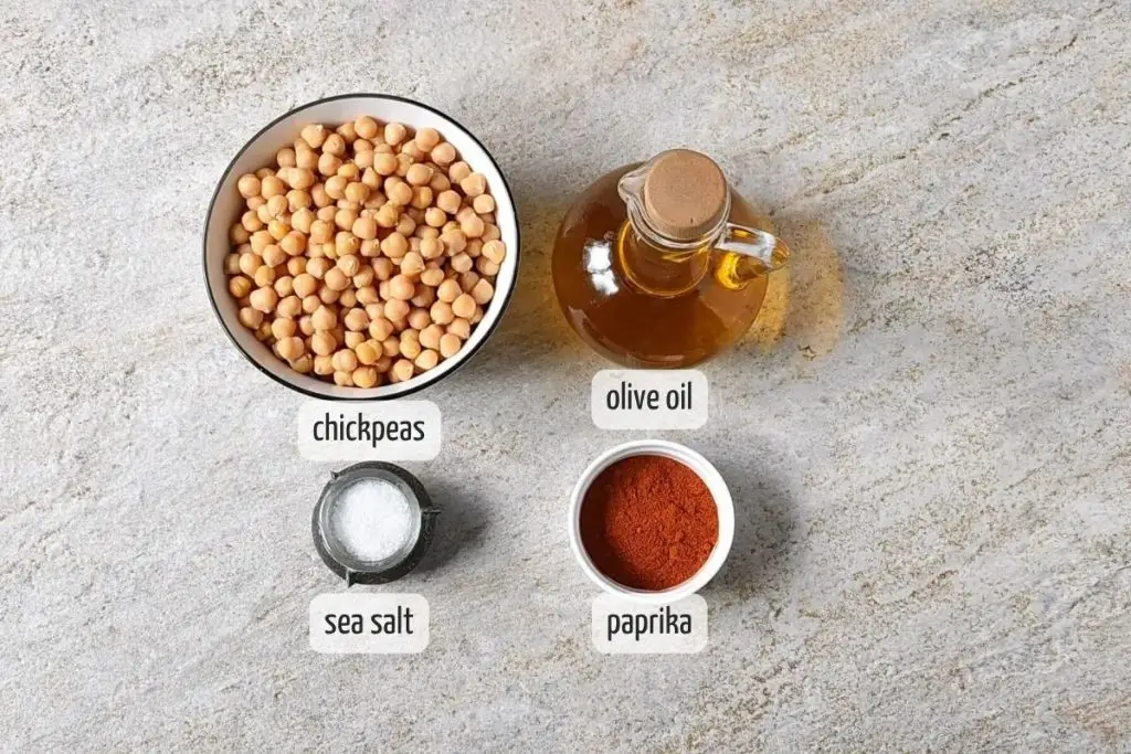 Ingredients for Roasted Chickpeas (Crispy and Baked)