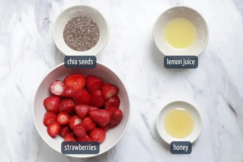 Ingredients for Chia Seed Jam – Ready in 10 Minutes