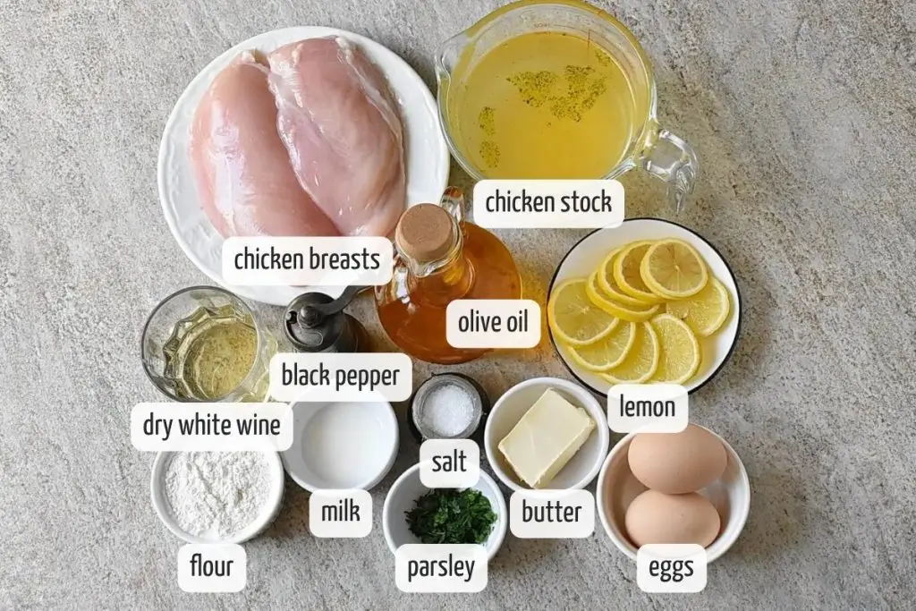 Ingredients for Chicken Francese