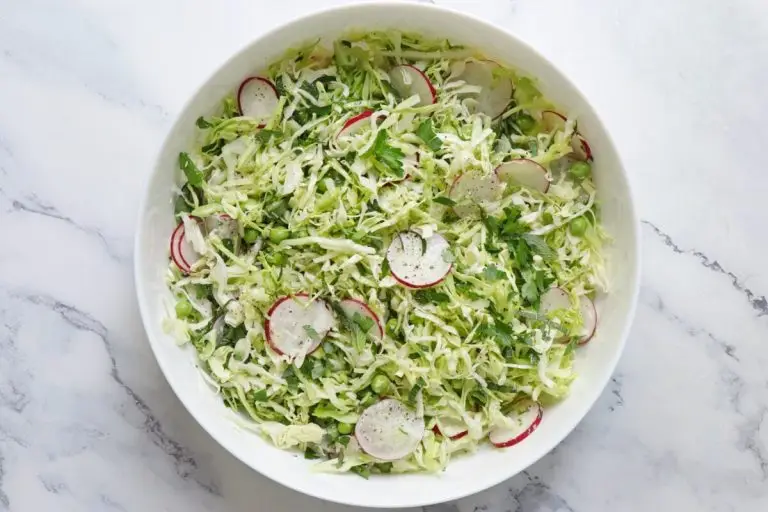 Step 2 - Easter Pea Salad with Cabbage and Parmesan