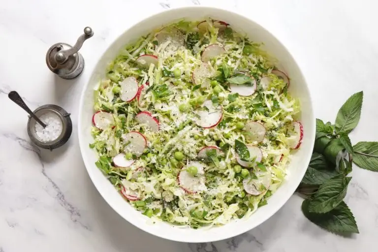 Step 3 - Easter Pea Salad with Cabbage and Parmesan
