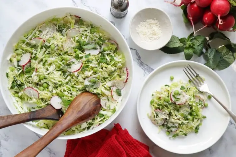 Step 4 - Easter Pea Salad with Cabbage and Parmesan