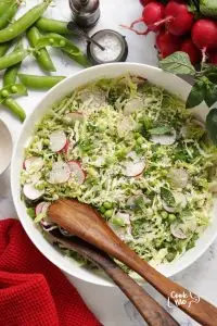 Easter Pea Salad with Cabbage and Parmesan