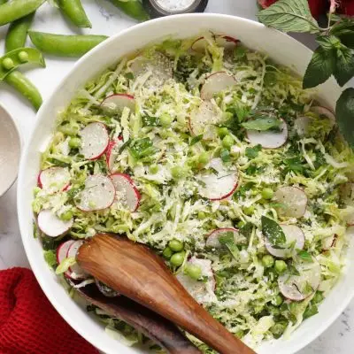 Easter Pea Salad with Cabbage and Parmesan