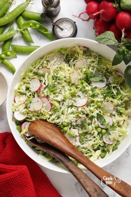 Easter Pea Salad with Cabbage and Parmesan