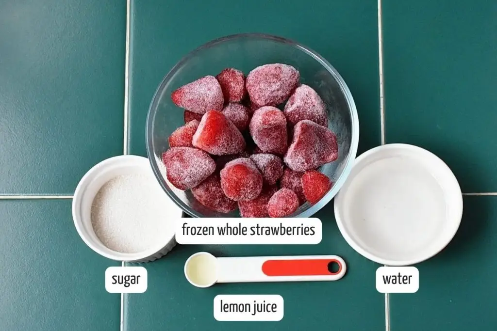 Ingredients for Strawberry Sauce Recipe
