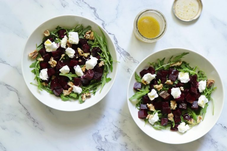 Step 3 - Arugula Beet Salad with Goat Cheese