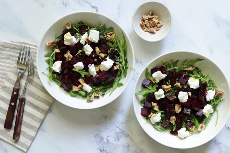 Step 4 - Arugula Beet Salad with Goat Cheese