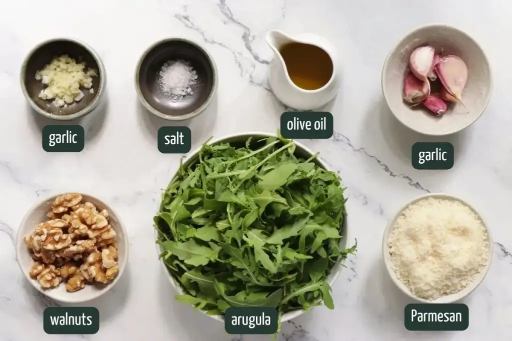 Ingredients for Arugula Pesto