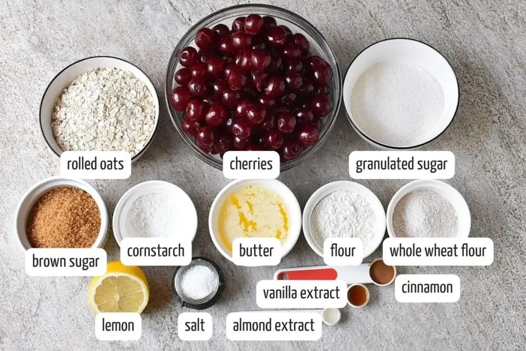 Ingredients for Cherry Crisp