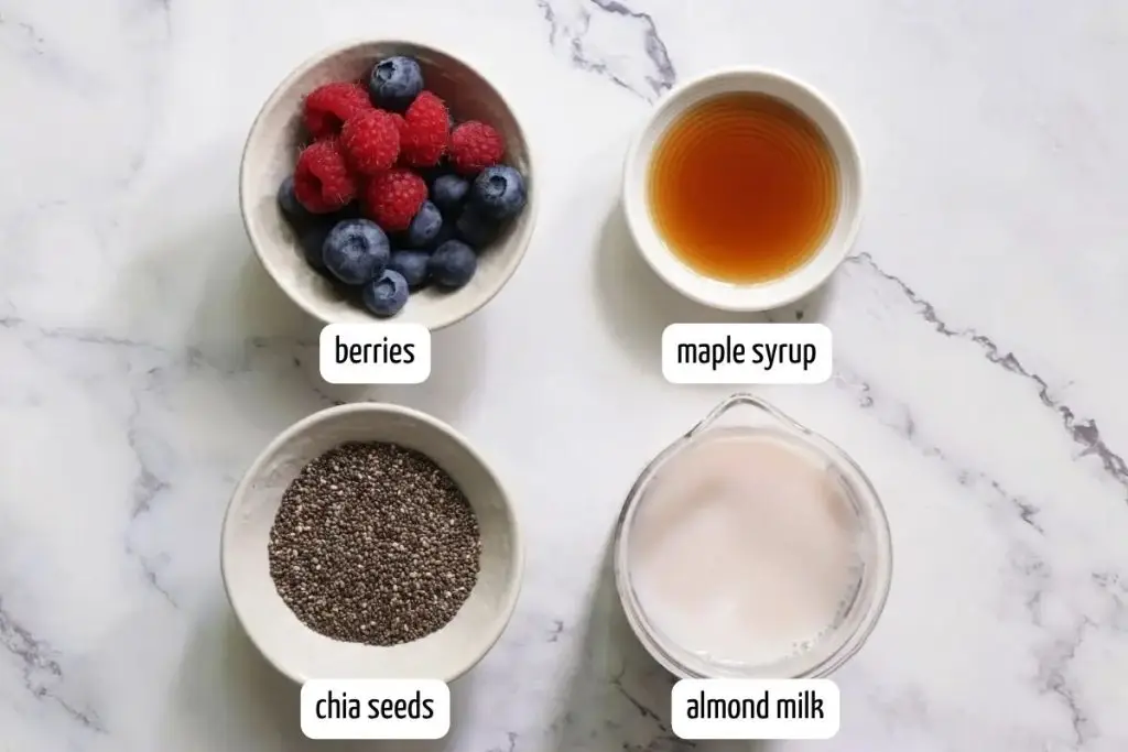 Ingredients for Chia Breakfast Pudding
