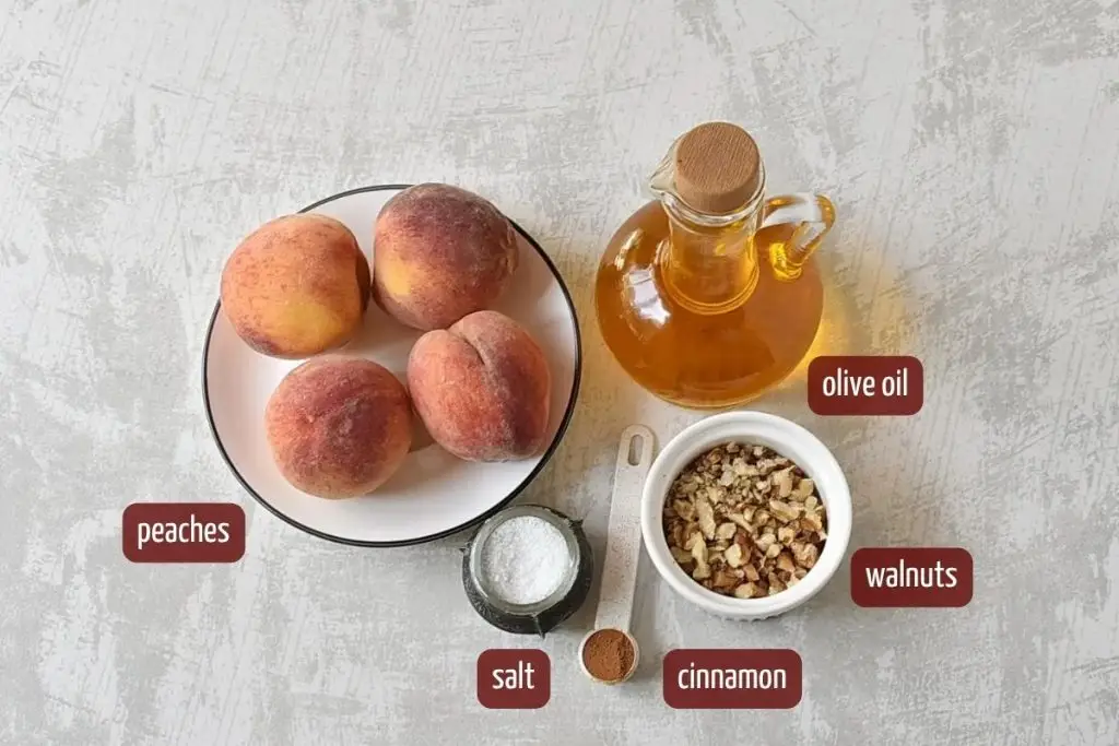 Ingredients for Grilled Peaches