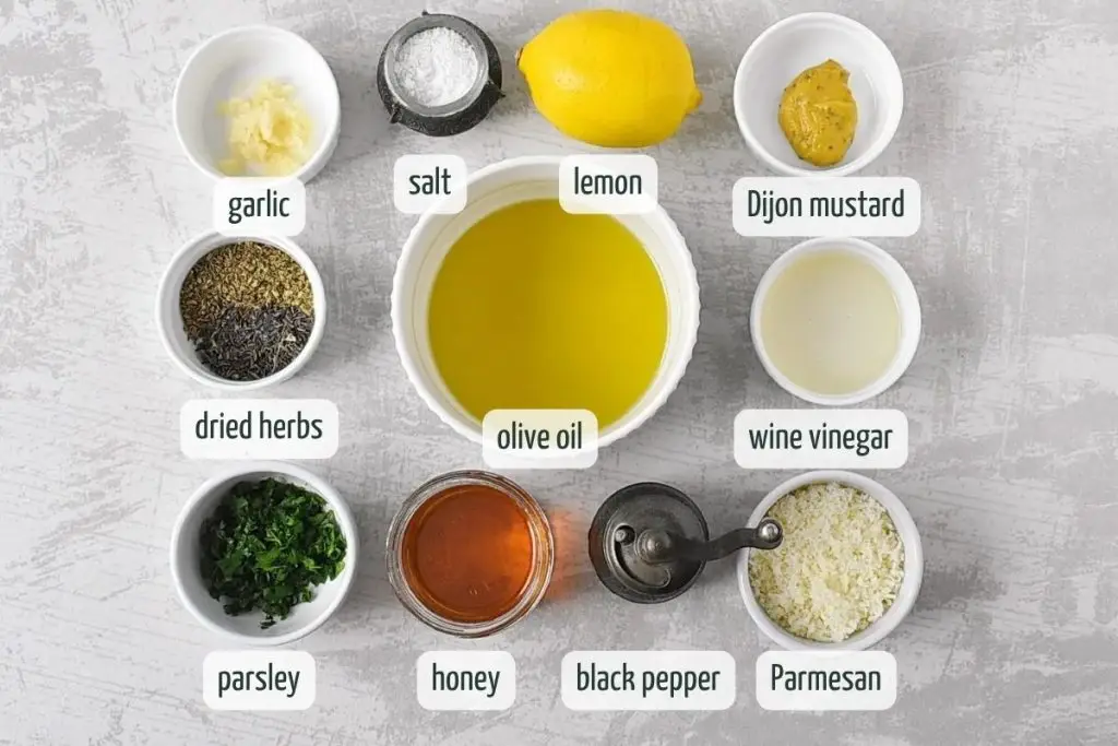 Ingredients for Italian Dressing Recipe