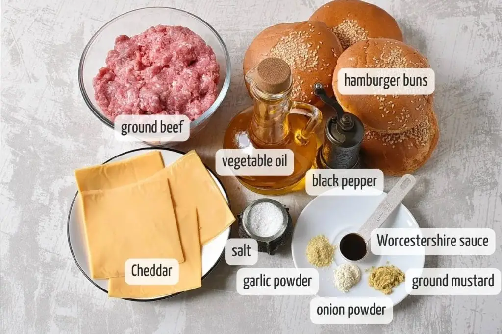Ingredients for Smash Burger Recipe