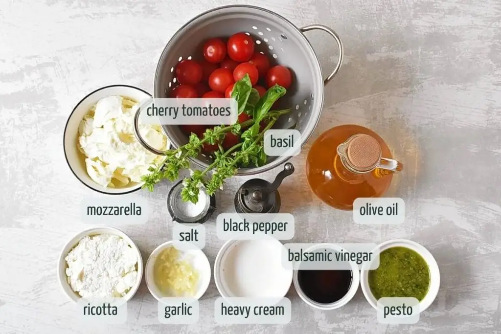 Ingredients for Whipped Mozzarella Dip