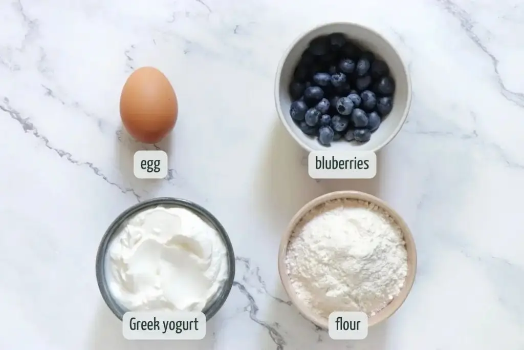 Ingredients for Blueberry Bagels (High-Protein)