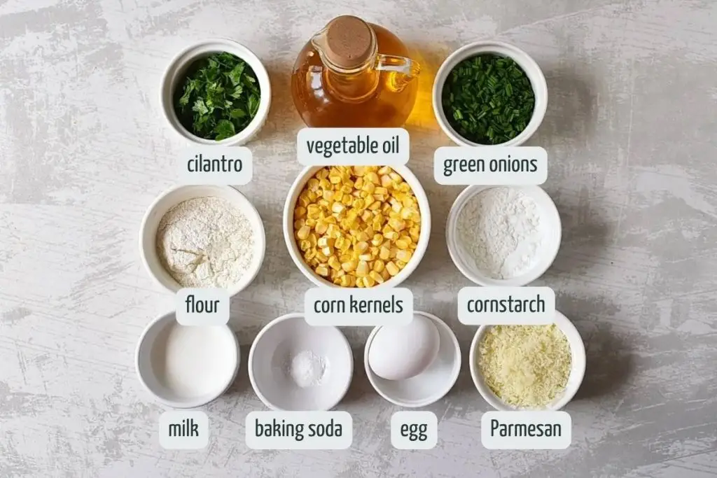 Ingredients for Corn Fritters