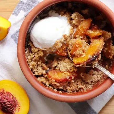 Individual Peach Crumble