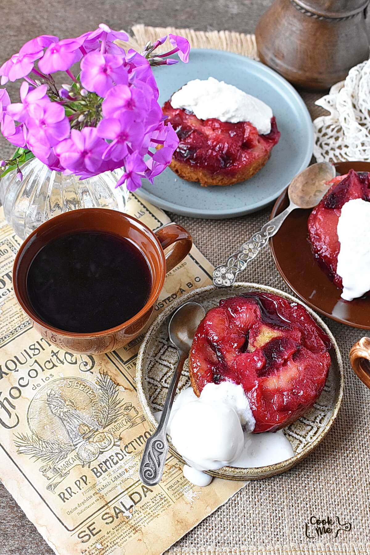 Plum Upside Down Cake Recipe - Easy Step-by-Step Guide | COOK.ME