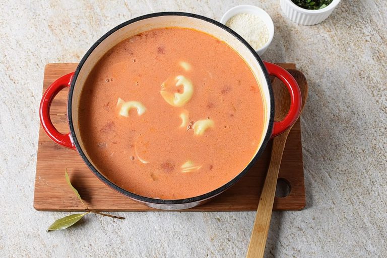 Step 4 - Tomato Tortellini Soup