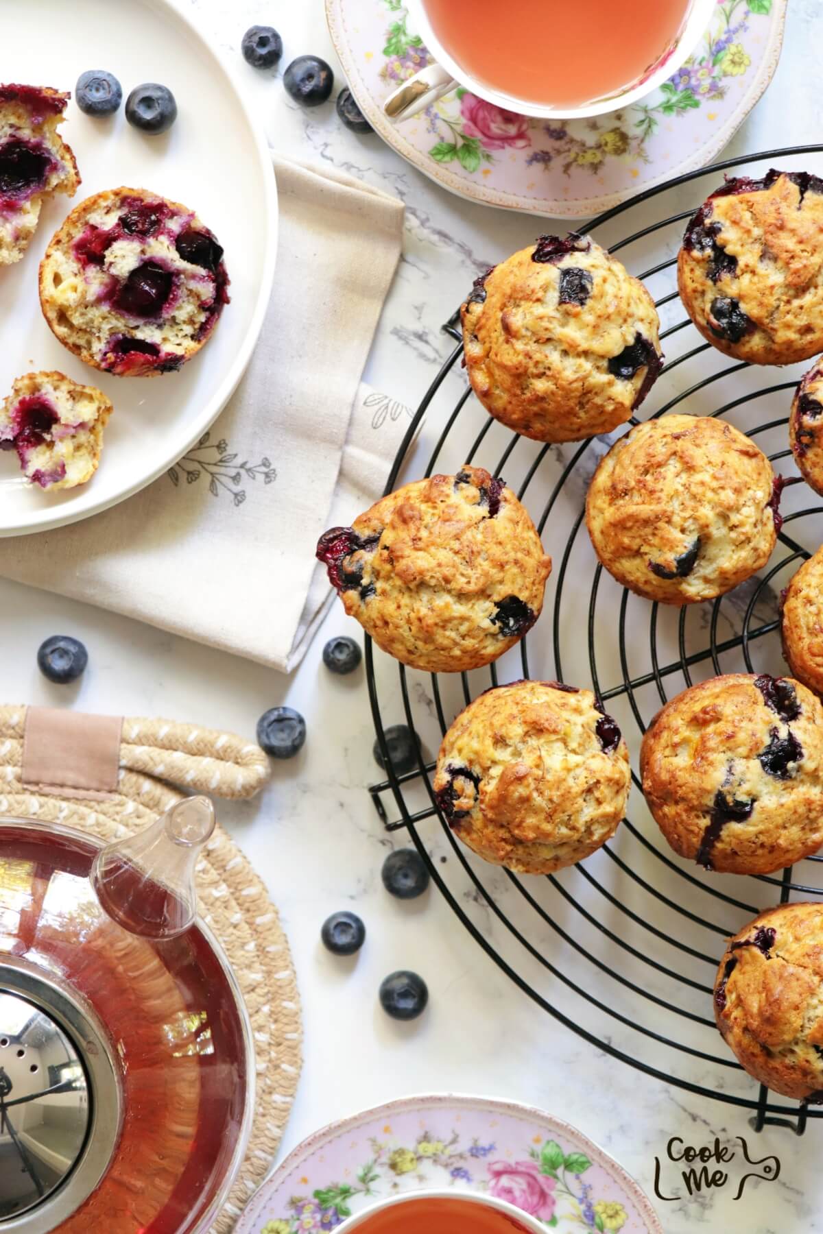Banana Blueberry Muffins Recipe - Easy Step-by-Step Guide | COOK.ME