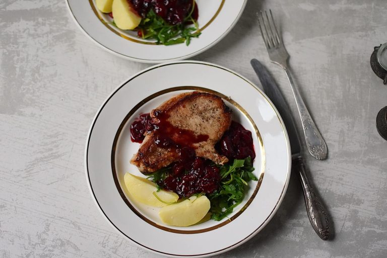 Step 7 - Pork Chops with Cherry Sauce
