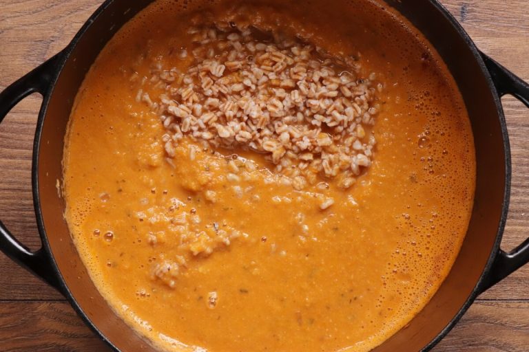 Step 8 - Farro Soup with Chickpeas