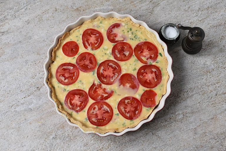 Step 11 - Tuna Quiche with Tomato and Mustard