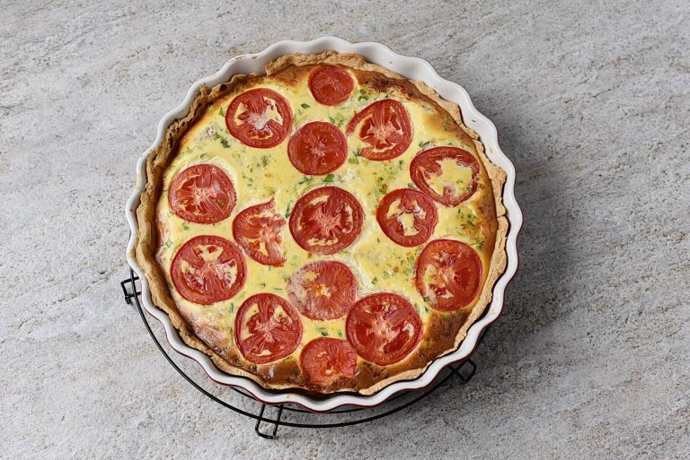 Step 12 - Tuna Quiche with Tomato and Mustard