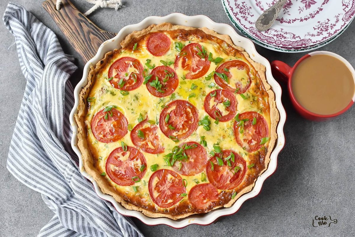 Tuna Quiche with Tomato and Mustard