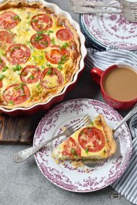 Tuna Quiche with Tomato and Mustard